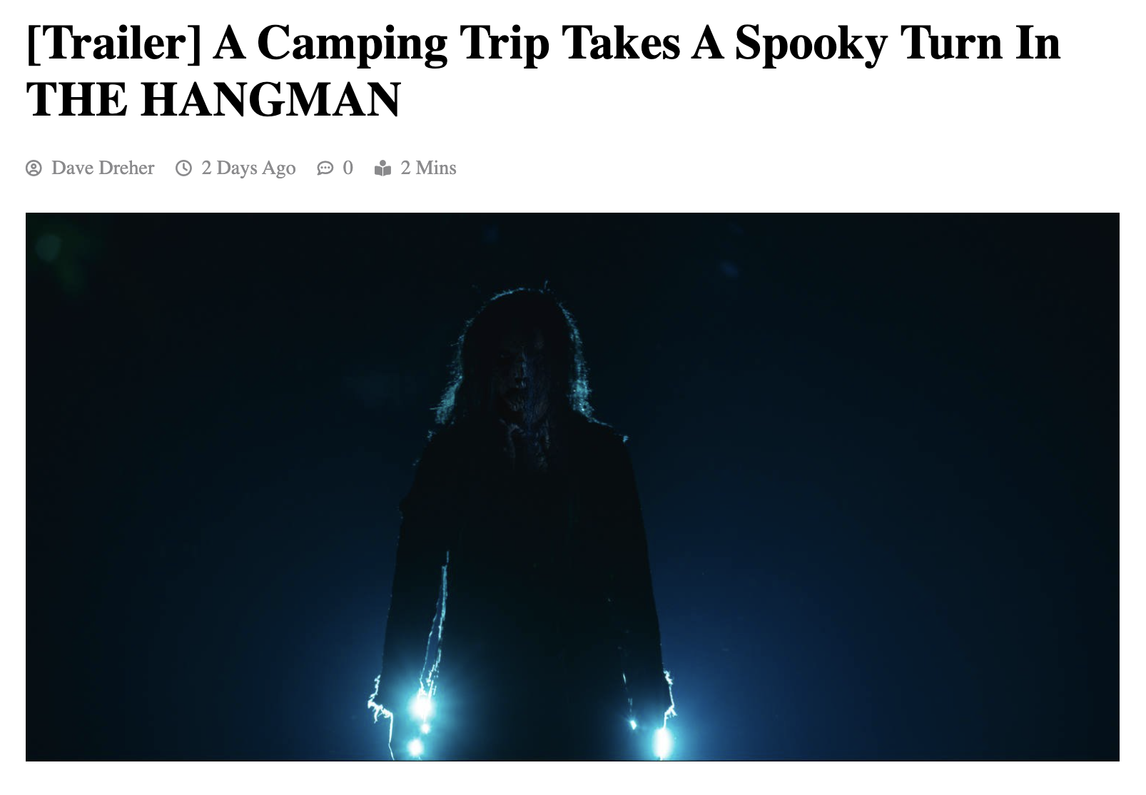 [Trailer] A Camping Trip Takes A Spooky Turn In THE HANGMAN